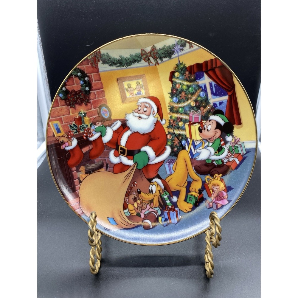 DISNEY-MICKEY'S HOLIDAY MAGIC-SPECIAL DELIVERY-CHRISTMAS-BRADFORD PLATE‎